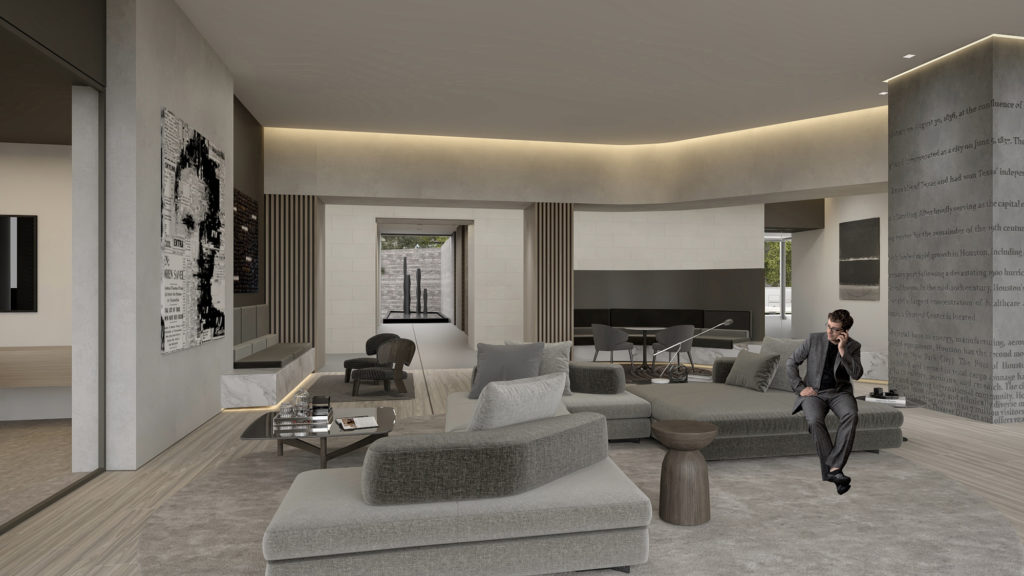 The Preston tower's amenity level is all about free flowing spaces.