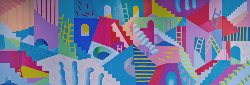 Floyd Newsum's "Contemplating Success," 2004, in the Commerce Street Building at University of Houston-Downtown.