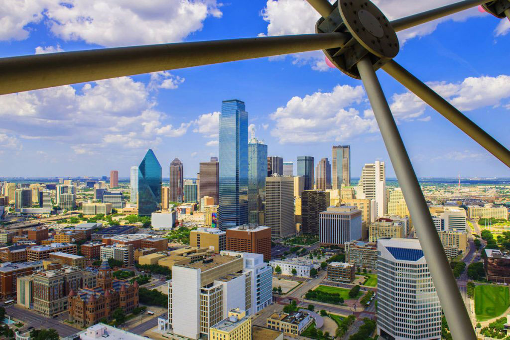 Wolfgang Puck Restaurant At Top of Dallas' Reunion Tower Shutters