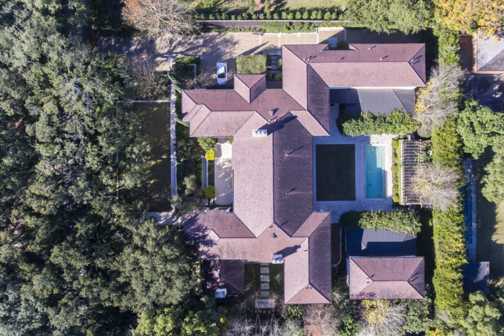 The footprint of the home at 1314 South Boulevard. (Photo by Jeff Meyers Photography)