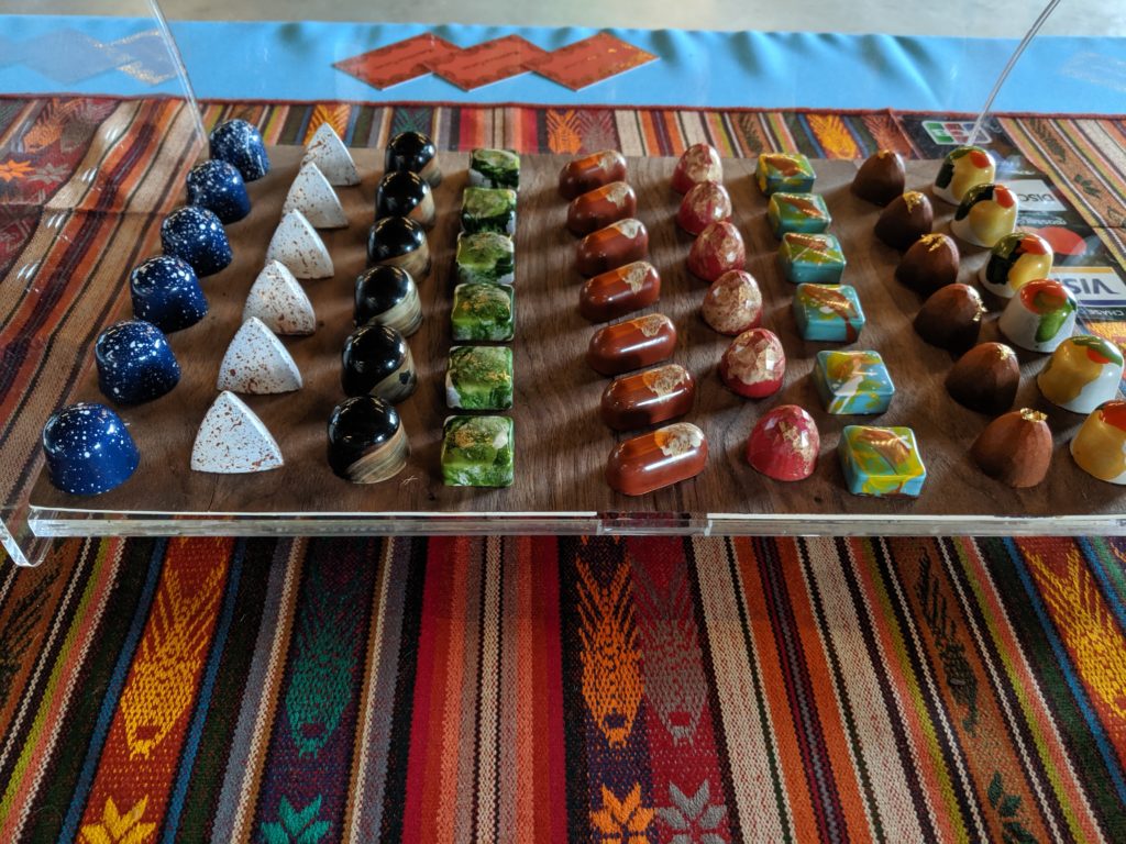 Maravilla Cacao bonbons are also sold at the Saturday farmers’ market in Richardson. 