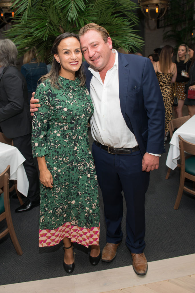 Monica & Ben Berg share a moment at The Annie Café & Bar re-imagining of Café Annie opening in 2019.