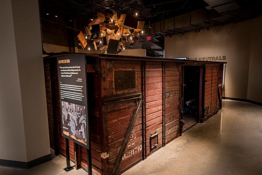 The museum has a World War II era Nazi boxcar. Photo by Paul Go Images