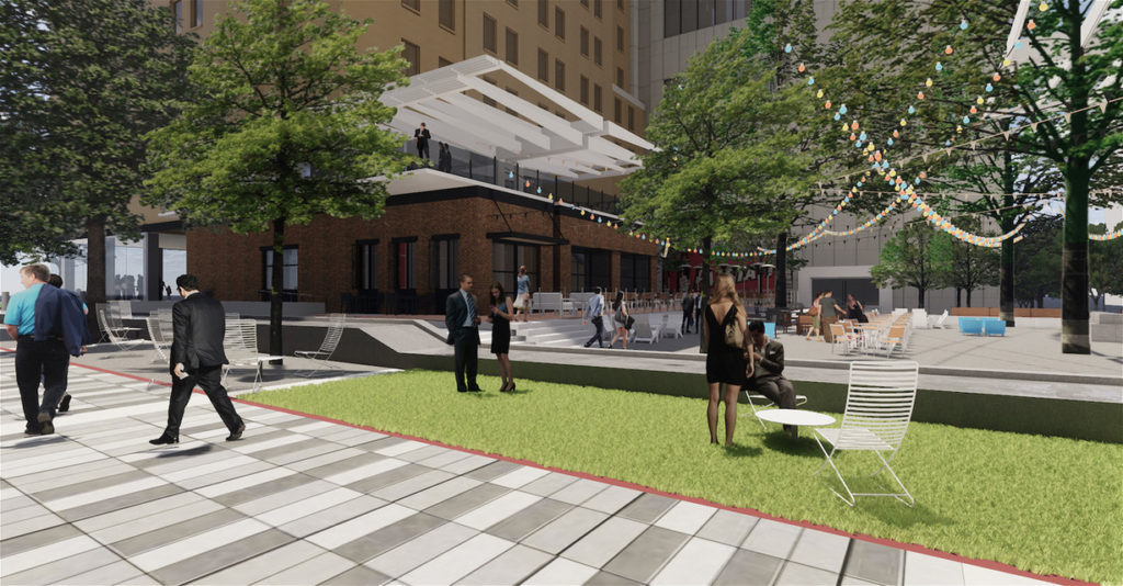 A rendering of the new restaurant in the Discovery District.