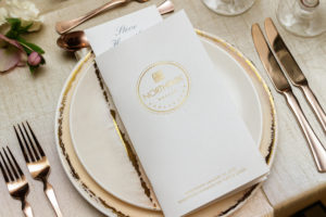 The elegant table setting for the night. (Photo by WJN Photo)