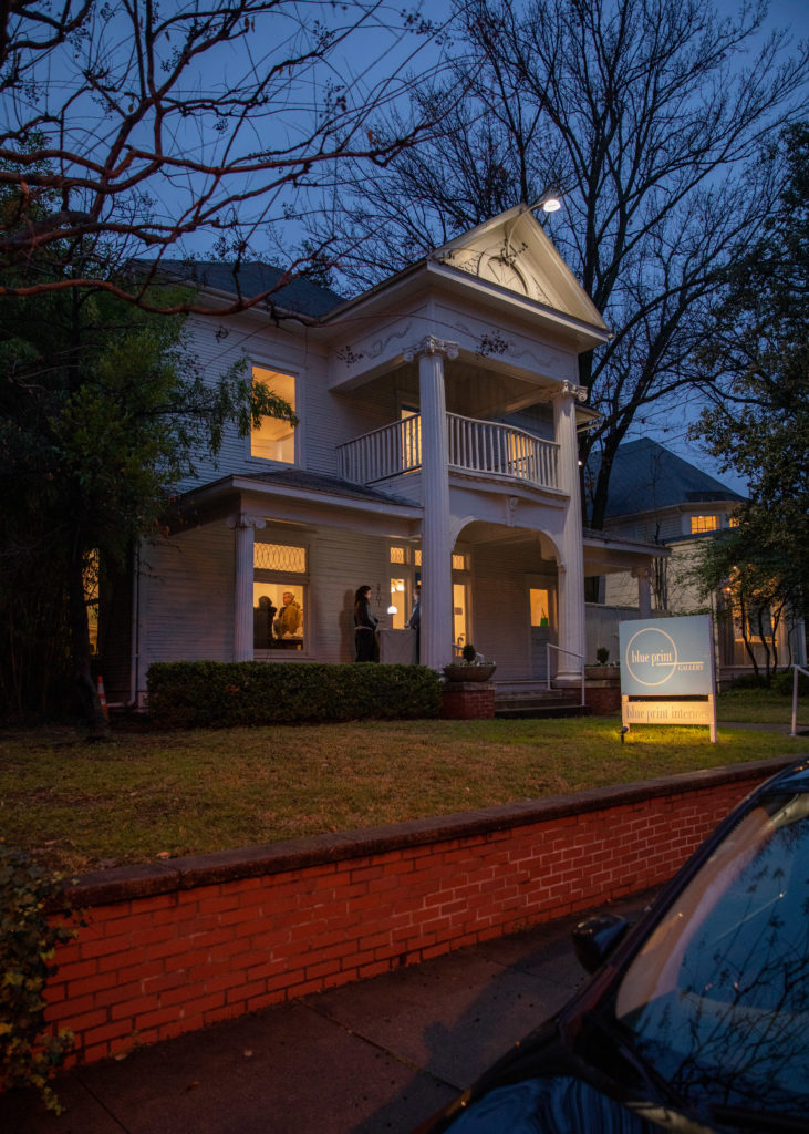 Blue Print Gallery, located in a historic home in Uptown's Fairmount District.  (Photo by Adam Stewart)