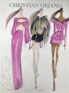 Christian Siriano Sketch New York Fashion Week Feb 2020