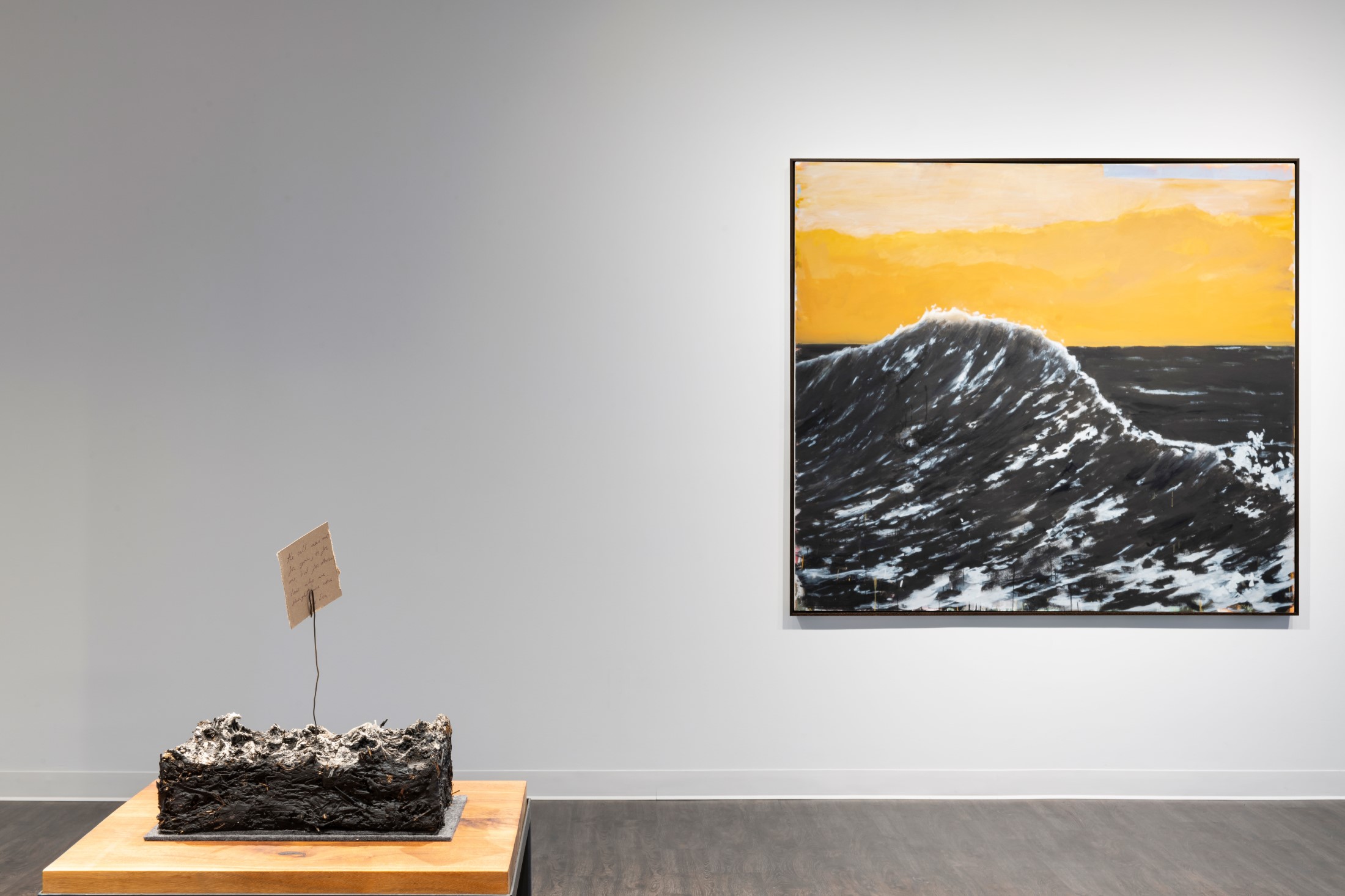 Enrique Martínez Celaya's sculpture and painting establish a unique dialogue. (Photo by Chris P. Bachman)