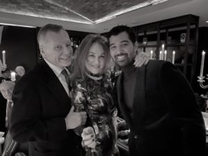 Richard Flowers, Becca Cason Thrash, Angel Rios, Notre Dame at Steak 48 (Photo by Michelle Watson/CatchlightGroup.com)