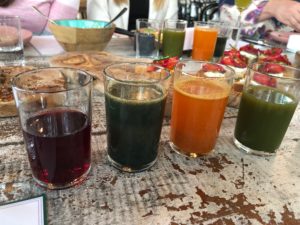 Healthy juices on the menu at Satisfy