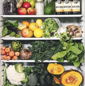 Fridge with veggies goop