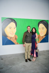 Steve & Holly Radom check out the Alex Katz. (Photo by Daniel Ortiz)