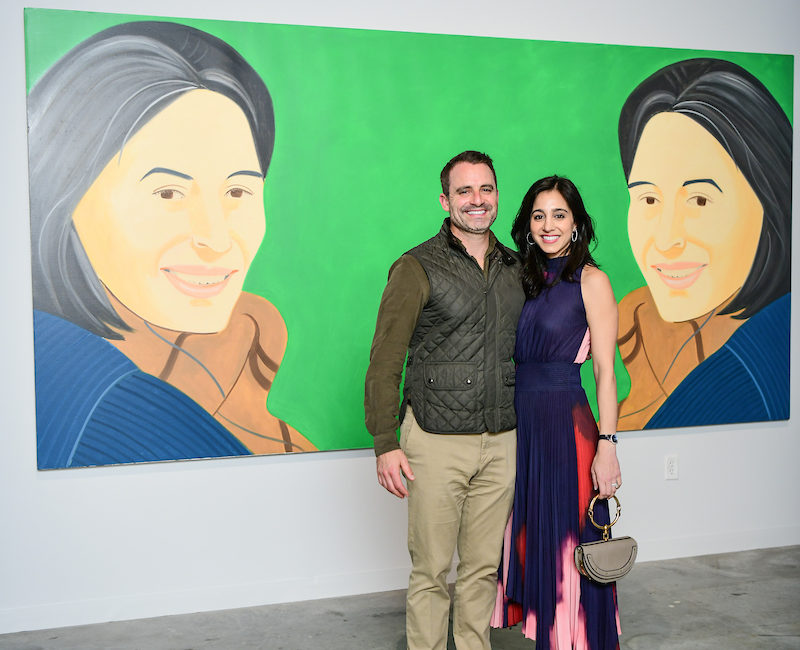 Steve & Holly Radom check out the Alex Katz. (Photo by Daniel Ortiz)