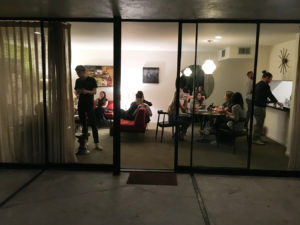 Exhibition opening night: the calm before the storm.