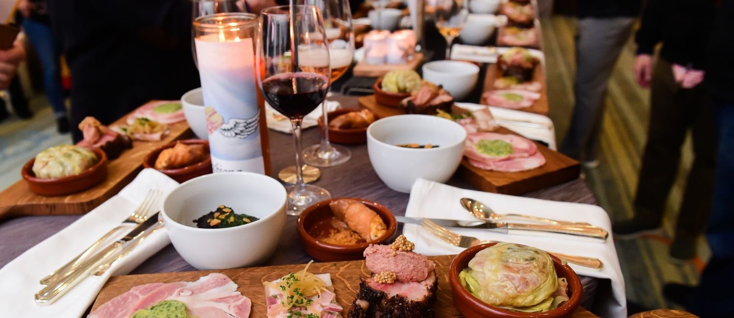 An array of heritage pork creations at Cochon555. (Photo by Max Flatow.)