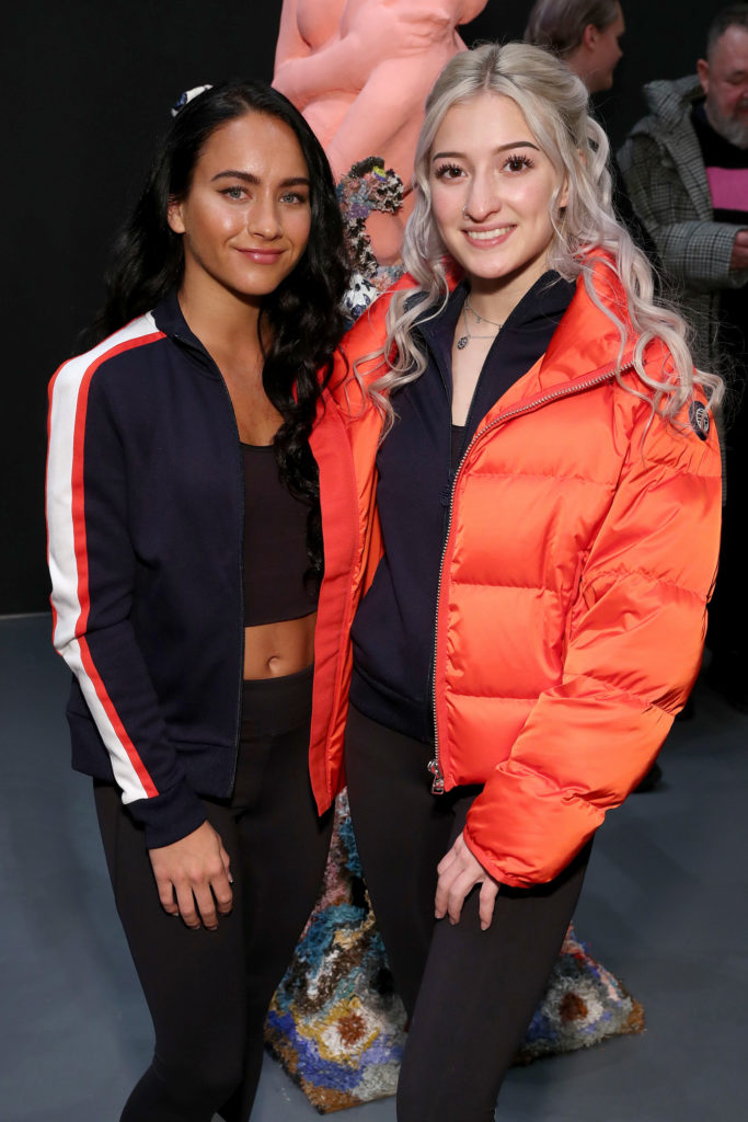"Cheer" stars Gabi Butler and Lexi Brumback were in the audience at the Tory Burch show.  (Photo by Cindy Ord/Getty Images for Tory Burch)