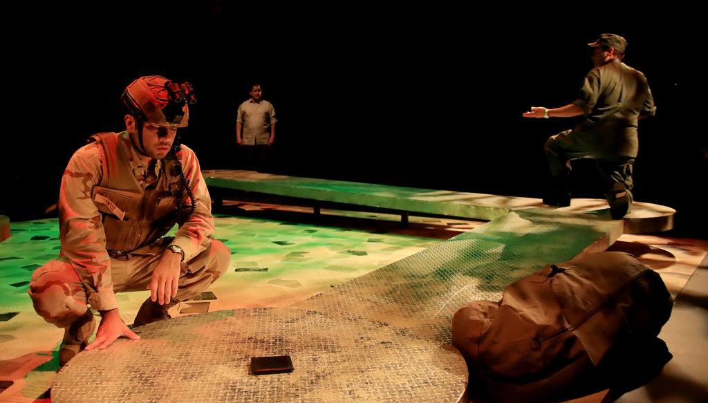 In Main Street Theater's Elliot, A Soldier's Fugue three generations of the Ortiz family have their own war stories. (Photo by Pin Lim / Forest Photography)