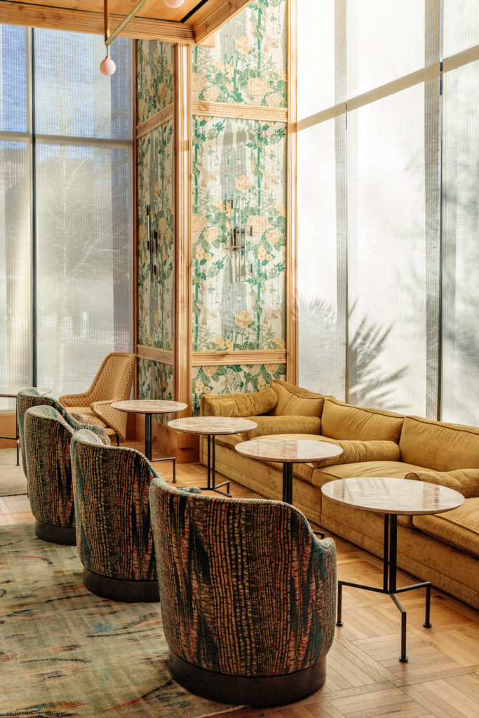 Goldie's has a curated playlist by Orchid Music Design, as well as every other space in the hotel. (Photo by Proper Hotel Austin)