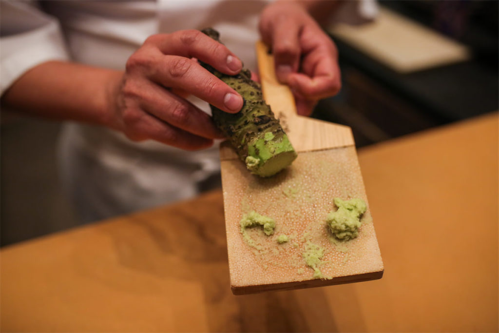 Freshly grated wasabi at Namo.