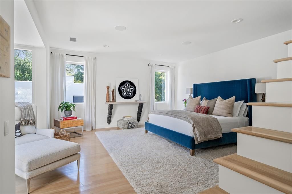 An updated master bedroom.  (Photo by Briggs Freeman Sotheby's)
