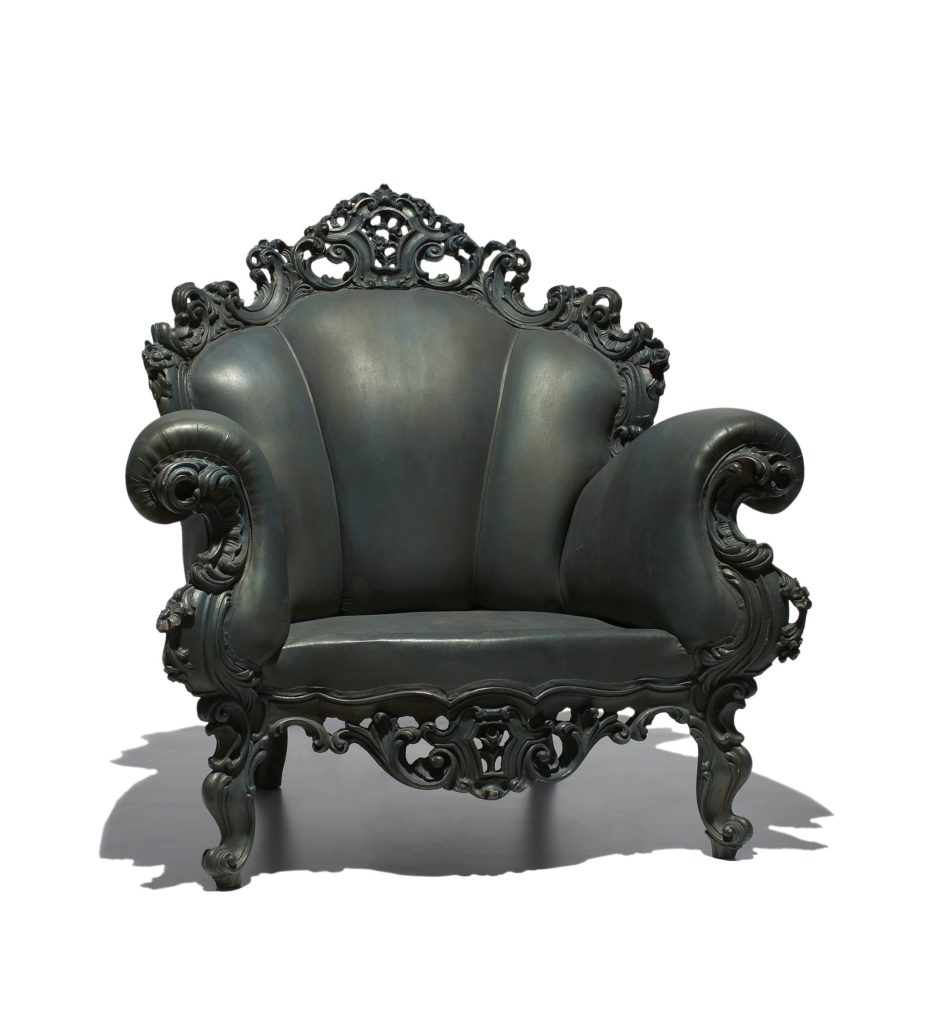 Alessandro Mendini, for Studio Alchimia, manufactured by Zabro/Zanotta, "Celidonia Armchair," designed 1978, made 1984–87. (The Dennis Freedman Collection, © 1978 Estate of Alessandro Mendini, photo by Brad Bridgers)