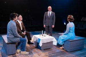 Alley Theatre – Camp David. Actors Stephen Thorne, Mark Zimmerman, Jordan Lage, and Rebecca Brooksher.