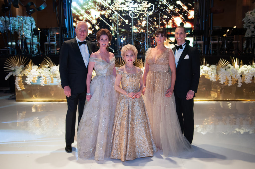 Houston Ballet Ball 2020 honorary chairs Bobby & Phoebe Tudor, honoree Margaret Alkek Williams, ball chairs Beth and Nick Zdeblick (Photo by Wilson Parish)