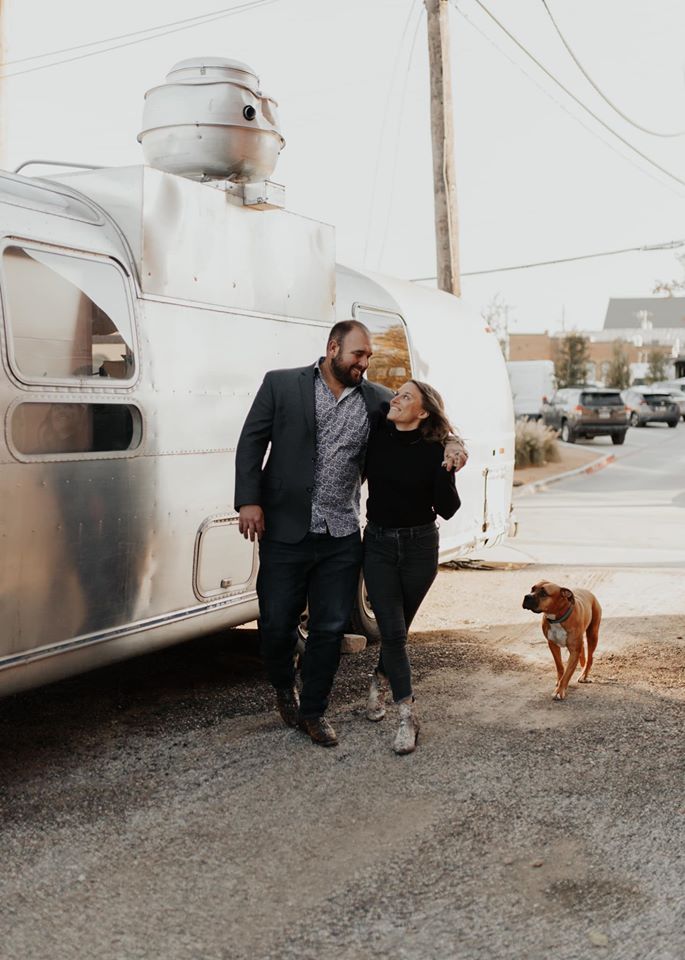 Trevor with his fiancée Katlynn and best friend Brix.