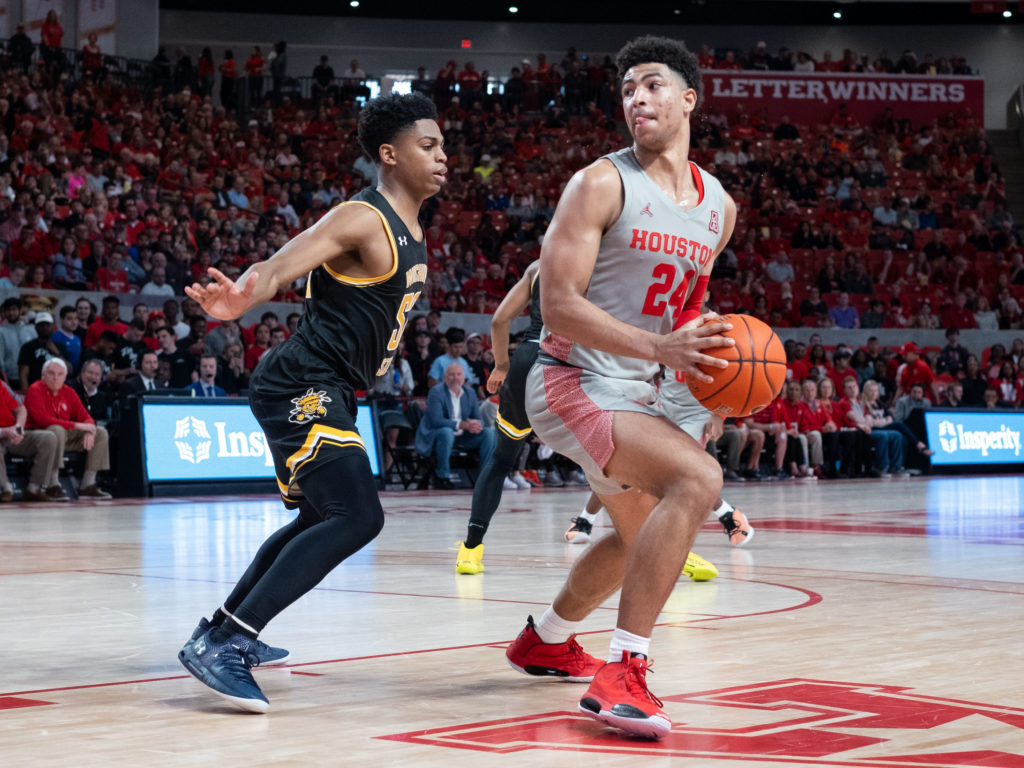 Quentin Grimes become used to carrying a huge part of the load at UH. (Photo by F. Carter Smith)