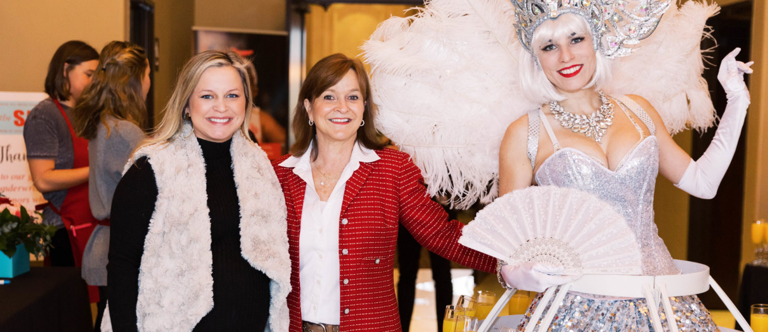Emily McCarroll Loomis, Ann McCarroll, Champagne Diva at the Tri Delta Philanthropies’ fundraiser, The Sale (Photo by Parker Chase Photography)
