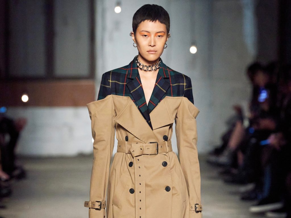 Monse deconstructed trench coat. (Photo by Imaxtree)