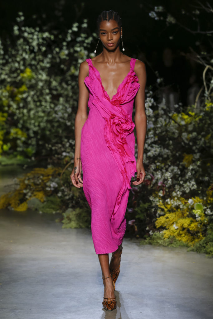 Jason Wu cherry blossom pink dress with organza floral detail. (Photo courtesy of Jason Wu)