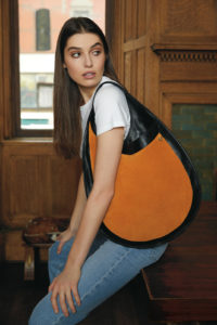 Hayward giant Tear Drop handbag in brulee suede