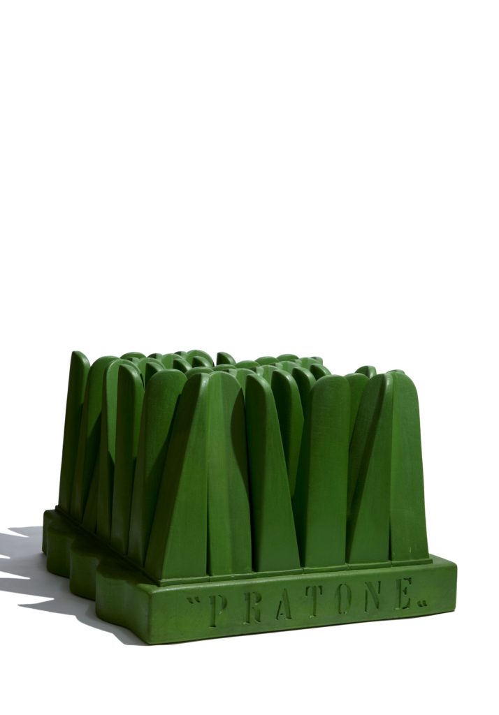 Giorgio Ceretti, Pietro Derossi, and Riccardo Rosso, manufactured by Gufram©, "Pratone®," designed 1971, made 1986. (© Gufram, photo by Kent Pell)