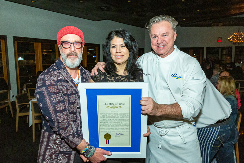 Grant Cooper State Senator Carol Alvarado, Chef Charles Clark (Photo by Tony Ruppe)