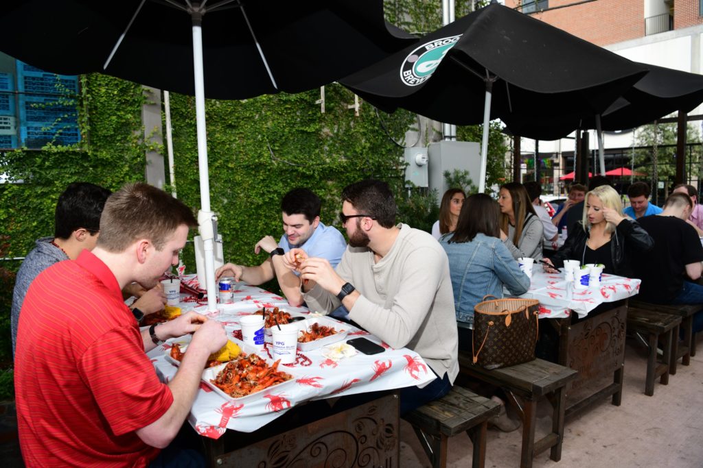 The 'Crawfish for a Cause' fest at Holman Draft House was finger lickin' good. (Photo by Daniel Ortiz)