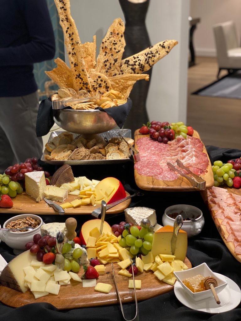 Catering by Culinaire provided the scrumptious Italian-inspired hors d'oeuvres for the Fortuny/Donald Sutherland party.  (Photo by Shelby Hodge)