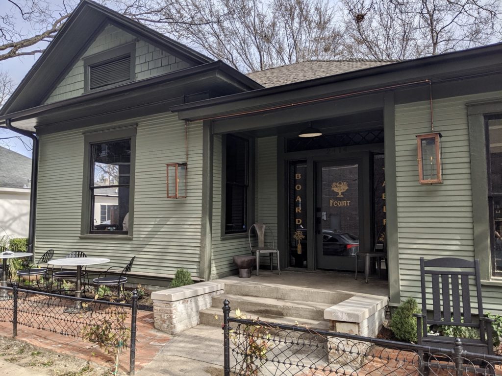 Fount Board & Table is now open in the former Crooked Tree Coffee House in Uptown. (Photo by Megan Ziots)