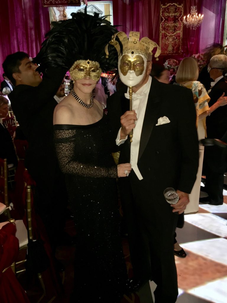 Shelby Hodge & Shafik Rifaat incognito at the Houston Grand Opera masked ball.