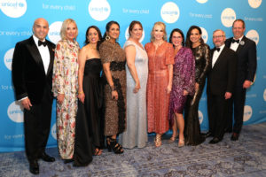 Ian Edmonds, Leigh Rinearson, Amee Joshi, Gowri Sharma, Catie Enrico, Joyce Goss, Selwyn Rayzor, Moll Anderson, Steve Ladik, Tom Porter (Photo by Rick Kern/Getty Images for UNICEF USA)
