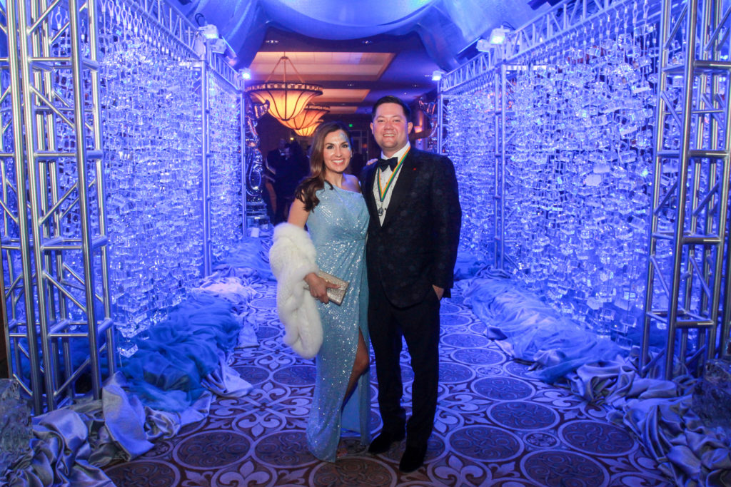 Julie & Stephen Chen in the ice tunnel at the San Luis Salute (Photo by Gary Fountain)