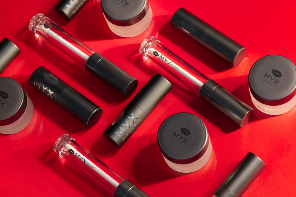 MYX offers eight different styles of lipstick and gloss.