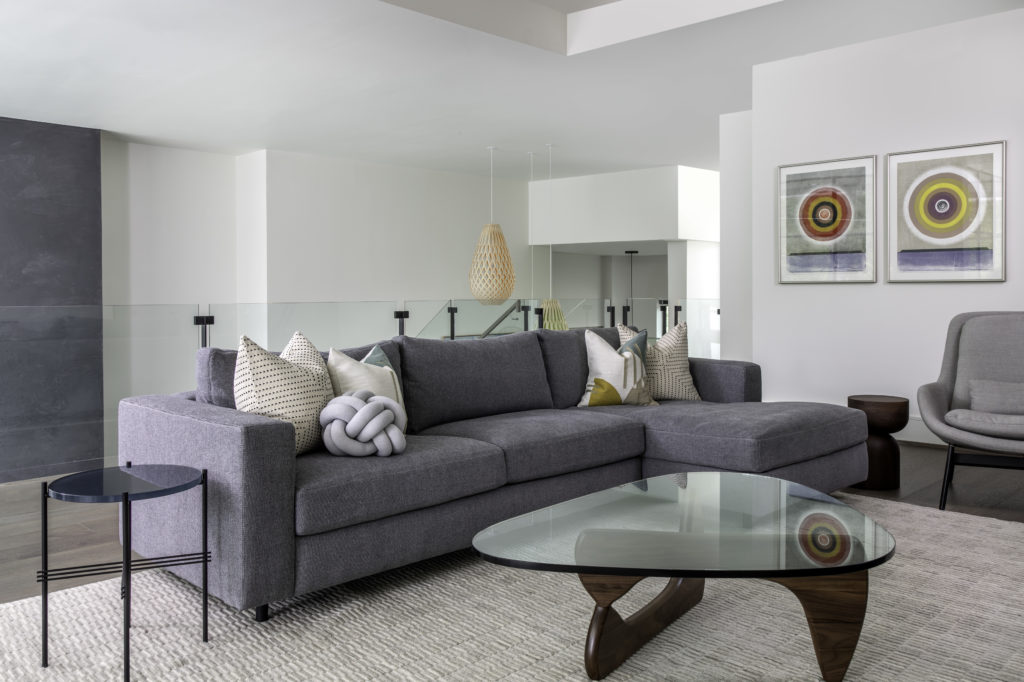 The second floor media room (Photo by Kerry Kirk)