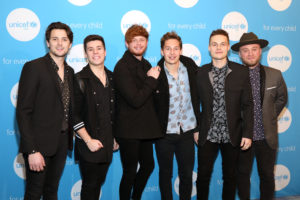 Simon Dumas, Caleb Miller, Jordan Harvey, Austin Luther, Chris Deaton, Chad Michael Jervis of  King Calaway (Photo by Rick Kern/Getty Images for UNICEF USA)