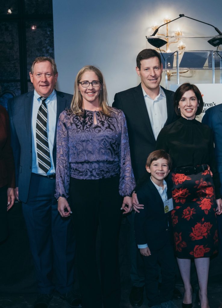 'Cooking Up a Cure' chairs Jack & Amy Behan, David & Rebecca Luks with son Elliott (Photo by Chinh Phan)
