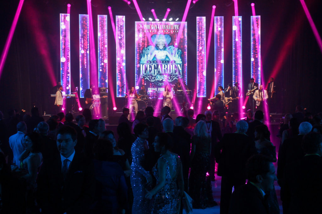 The Big Beyond party band performs at San Luis Salute. (Photo by Gary Fountain)