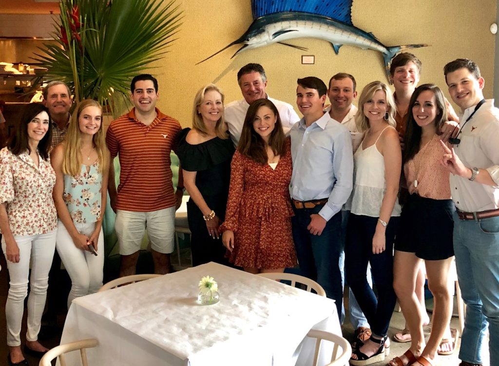 A merry throng of family and friends gathered at Perla's for a celebratory brunch.
