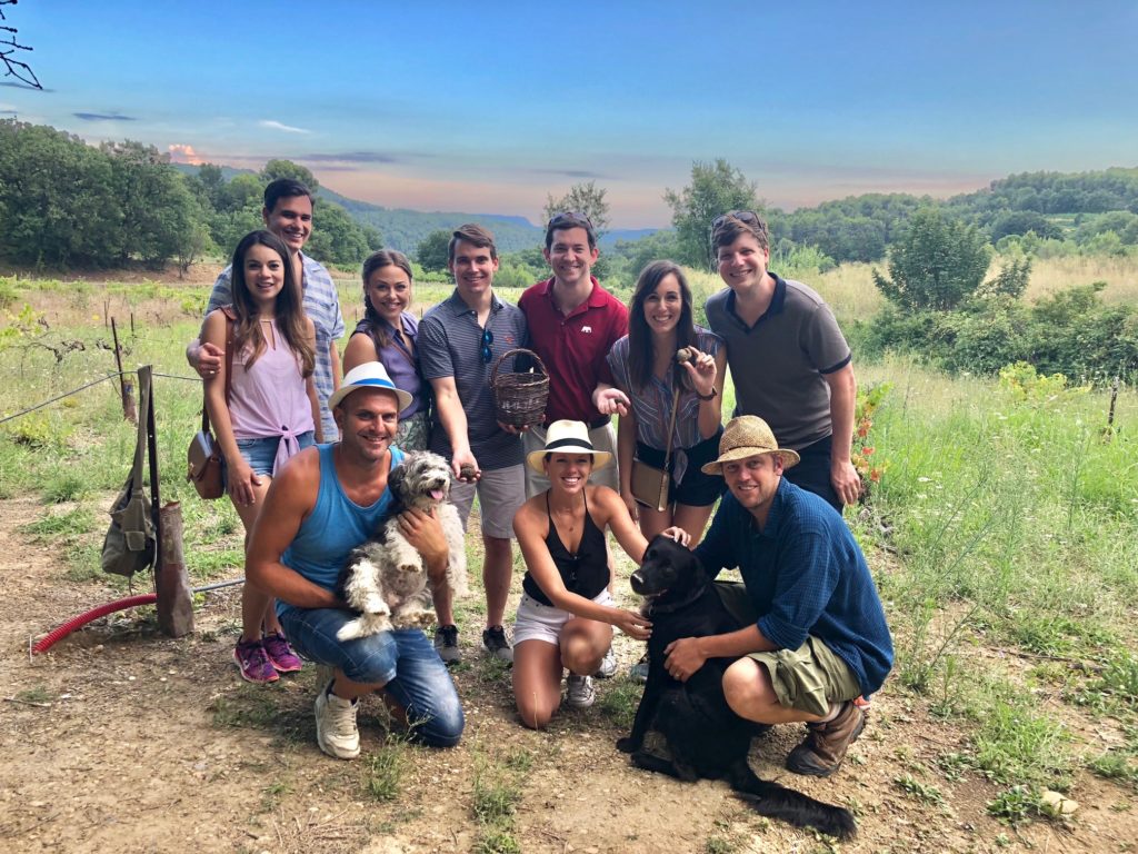 Lexi Sakowitz and Mike Marek with their traveling friends visited romantic Provence. Even on the truffle hunt, he did not propose.