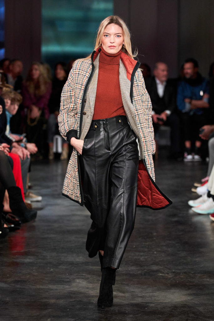 Veronica Beard Zarita sweater, Miller dickey jacket, Shanna reversible puffer, Agee pants, Lisa bootie. (Photo by Imaxtree)