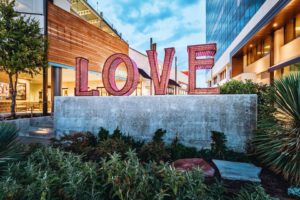 WestBend LOVE sculpure by Laura Kimpton